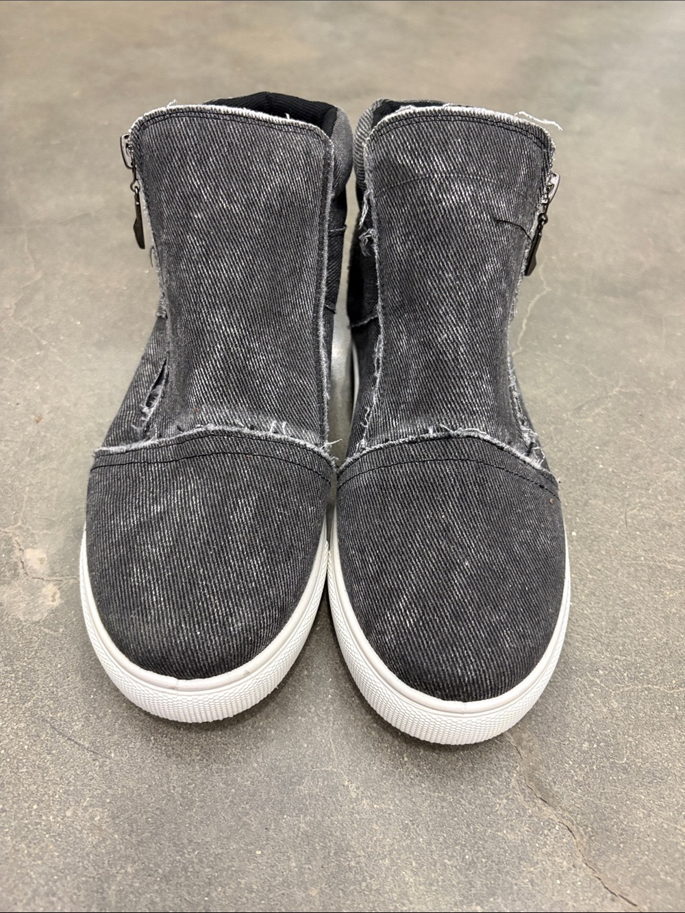 Outwoods Black Distressed Slip-On Ankle Booties